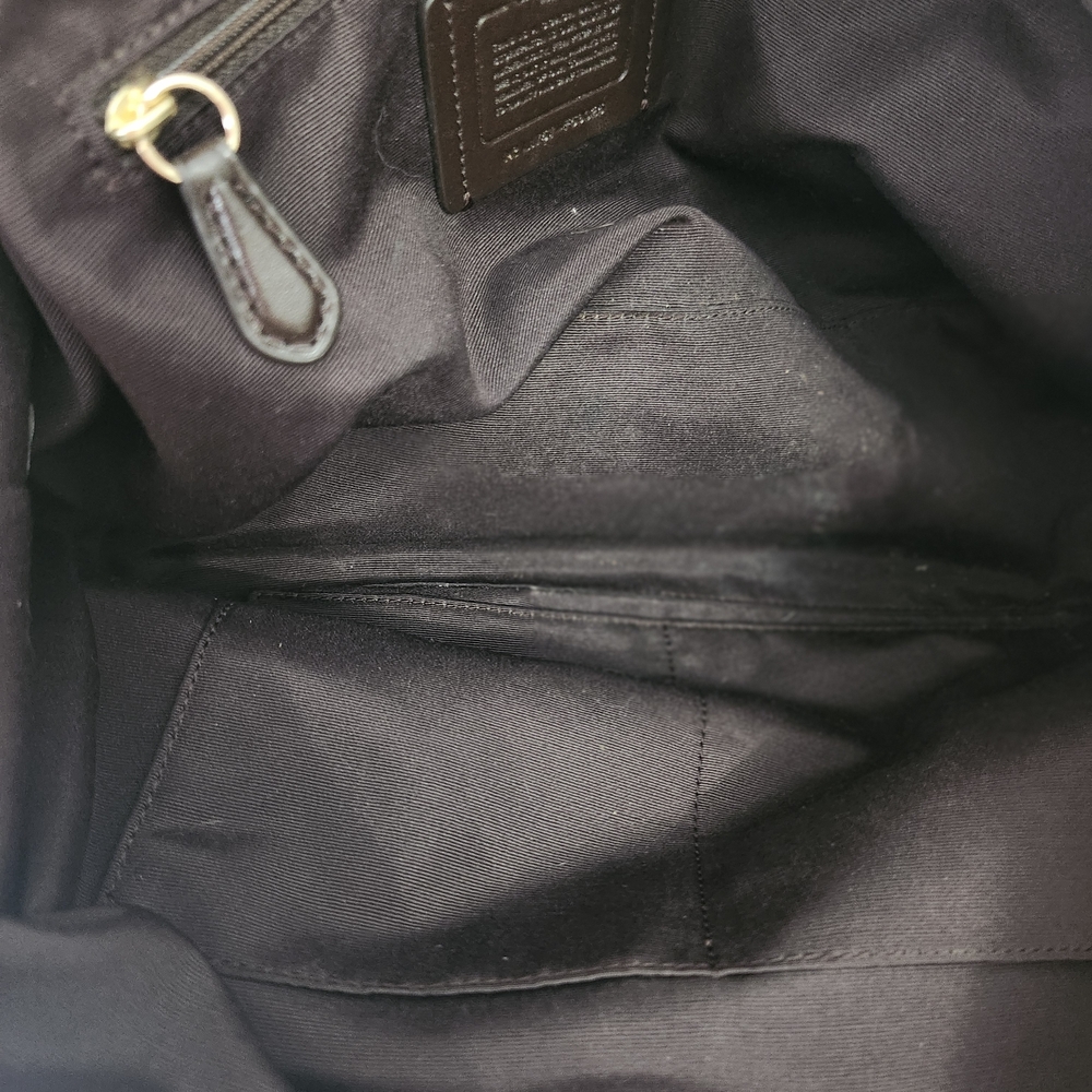 Coach Ivory Leather Tote with Gold Accents - Picture 15 of 15